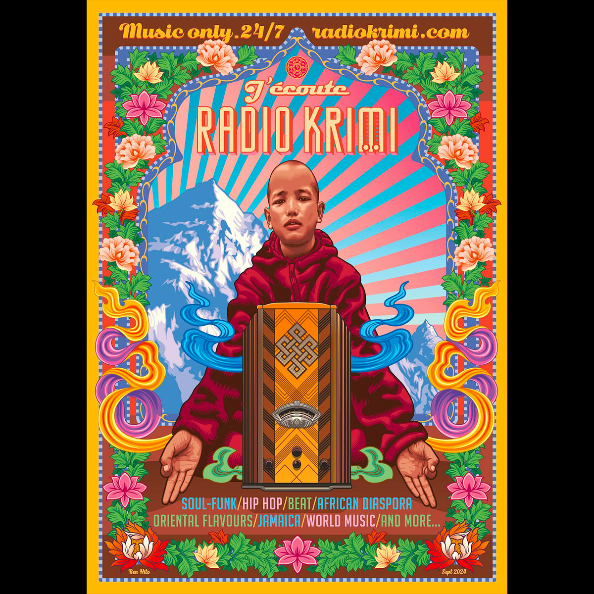Poster Radio Krimi Pin-up ‘HipHop Buddhist’